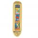 Small Brass and Wood Mezuzah - Birds and Pomegranates MMM-1