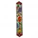 Laser Cut Hand Painted Metal Mezuzah - Flowers MLC-3