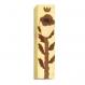 Small Wooden Inlaid Mezuzah - Flower MWS-7