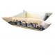 Embroidered Folding Basket - Oriental Blue MB-5