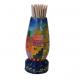 Painted Wooden Toothpick Stand - Jerusalem TPS-1