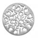 Aluminum Trivet - Round Oriental Pomegranates - Silver MHP-1