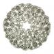Aluminum Trivet - Round Oriental Star of David - silver MHP-8