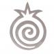 Aluminum Trivet - Round Pomegranates Snail - Silver MHP-10