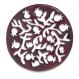 Anodize Aluminum Trivet - Round Oriental Pomegranates - Red MHPC-1