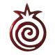 Anodize Aluminum Trivet - Round Pomegranates Snail - Red MHPC-10