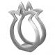 Aluminum Napkin Holder - Pomegranates - Silver NHM-1