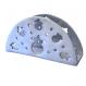 Aluminum Napkin Holder - Semi-Circle Pomegranates - Silver NHM-2
