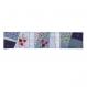 Raw Silk Runner - Pomegranates blue RPB
