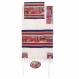 Embroidered Cotton Tallit – Jerusalem in Color TFE-1