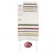 hand woven Raw Silk Tallit with Embroidered Atara – Multicolor TSW-4