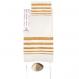 hand woven Raw Silk Tallit with Embroidered Atara – Orange TSW-5