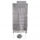 Hand Woven Silk Tallit – Grey THW-6