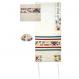 Embroidered Raw Silk Tallit – David Star Rainbow - Multicolor TAB-3M