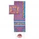 Embroidered Raw Silk Tallit – Jerusalem Maroon TAB-2M