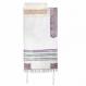 Organza Tallit – White and Purple TAR-1