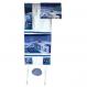 Embroidered Raw Silk Tallit - Jerusalem blue TFA-3B