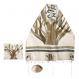 Embroidered Raw Silk Tallit - Tree of life TFA-2