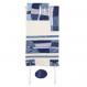 Raw Silk Appliqued Tallit – Abstract Blue TSD-2
