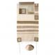 Raw Silk Tallit with stripes – Gold TRS-6