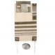 Raw Silk Tallit with stripes – Grey on white TRS-4