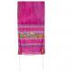 Hand-Painted Silk Tallit – Jerusalem Maroon TS-1M