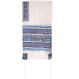 Hand-Painted Silk Tallit – Jerusalem White and Blue TS-1W&B