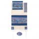 Cotton and Silk Tallit – Jerusalem Dove in blue TWS-6