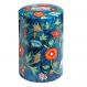 Round Tzedakah (Charity) Box - Flowers TZR-5